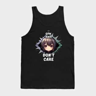 Kawaii Gym Hair Don't Care Anime Tank Top